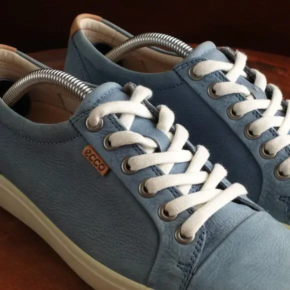Ecco Sneakers Womens SZ EU 37 US 6 Blue Soft 7 Comfort Walking Casual Low Shoes - Picture 6 of 14